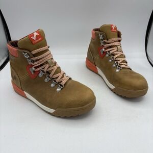 Forsake Hiking Boots Womens Size 6 Patch Mid Hiking Camp Waterproof Brown Orange